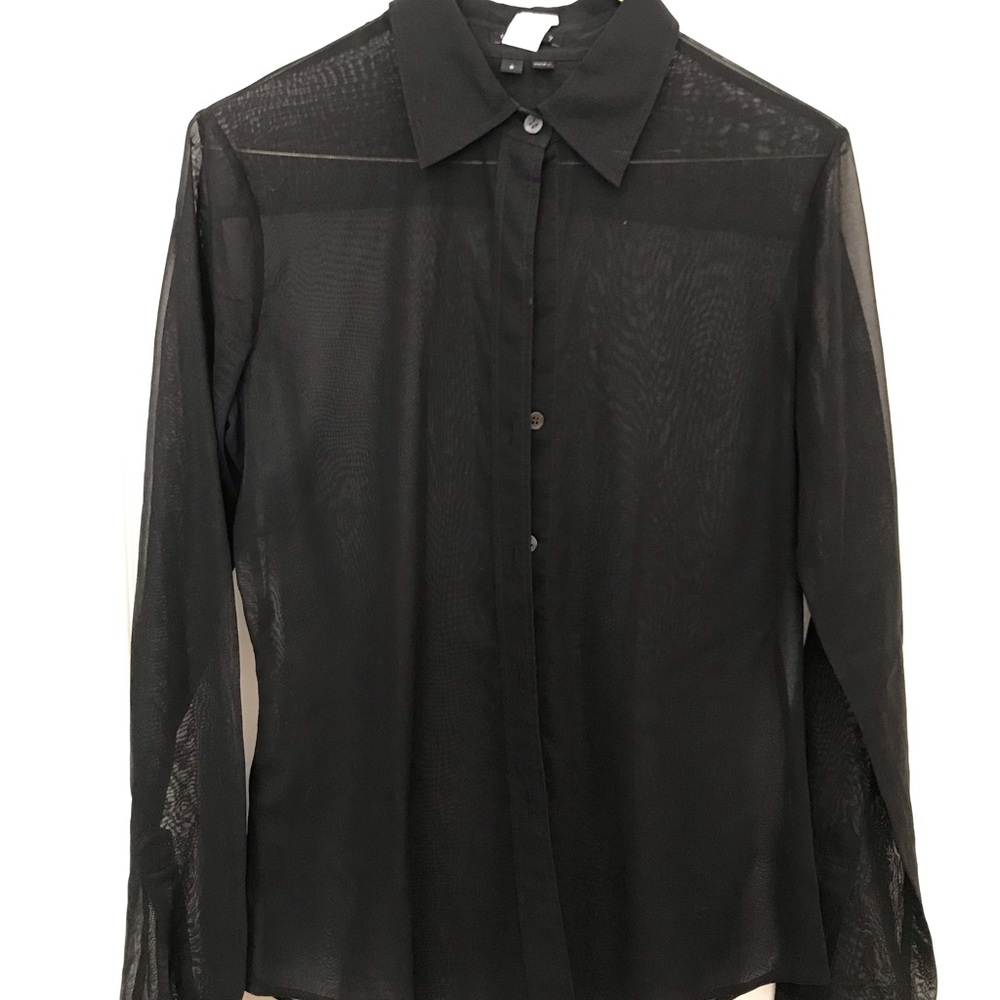 Theory sheer button down